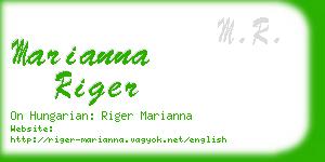 marianna riger business card